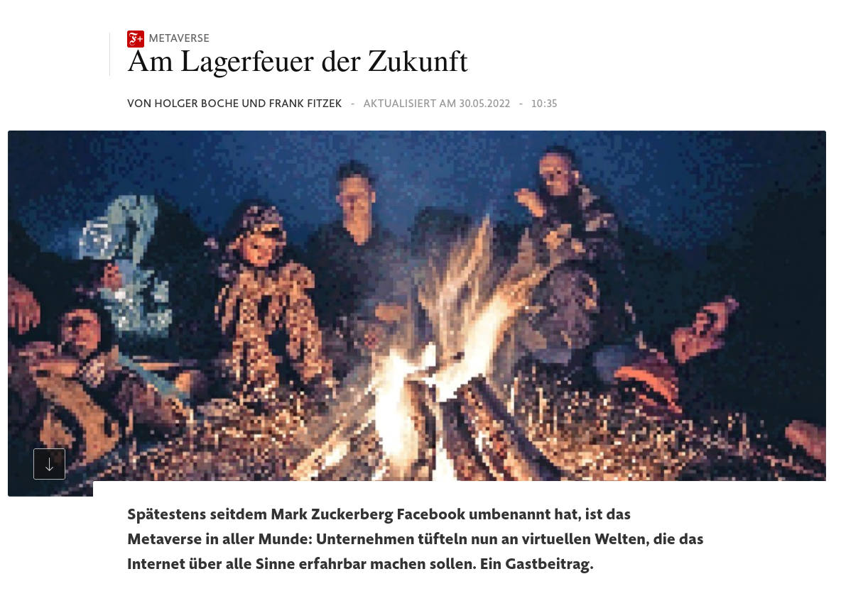 Metaverse: Am Lagerfeuer der Zukunft - FAZ